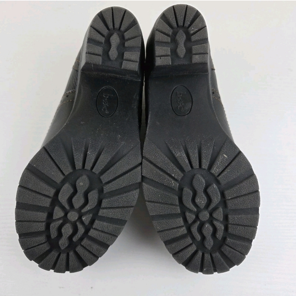 B.O.C.‎ Sorla Block Heel Black Pebble Leather Slip On Stretch Ankle Booties 8 - Picture 8 of 10